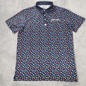 Pins‎ & Aces Polo Shirt Mens Large Space Invaders Golf Retro Gamer